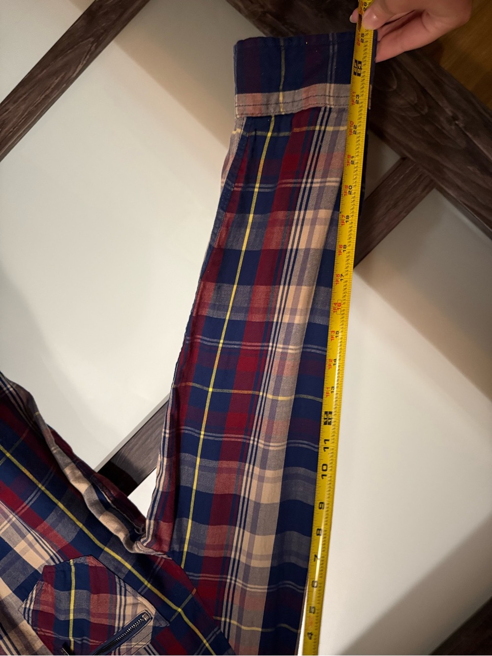 JNCO Plaid Button-Down Shirt in Blue, Red, Tan - Picture 7 of 7